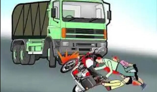 Auraiya News: ट्रक चालक ने बाइक सवार को मारी टक्कर, मौत