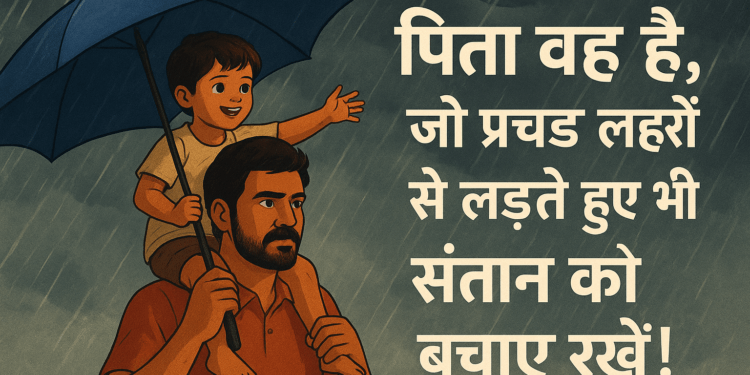 Father: The invisible umbrella that protects the child in every storm and rain